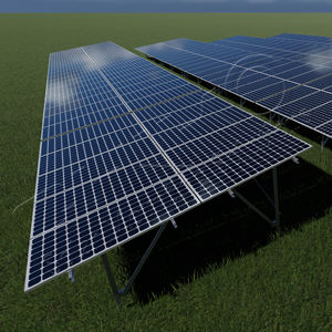 T2VC Low Cost Anodized Solar Ground Mount Bracket Quick Assembly Design Single Axis <b>Tracking</b> <b>Device</b> Solar Panel Racking System - Product Image 1