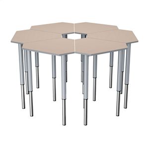 Soaring Eagle Modular <b>Table</b> Trapezoidal <b>Desk</b> For Classroom Meeting Training Rooms - Product Image 4