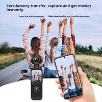 Mini Cámara de Vlog 4K de Bolsillo con Estabilizador Gimbal de 3 Ejes, Cámara de Acción Inteligente Portátil con Seguimiento Facial y WiFi para Creadores de Contenido