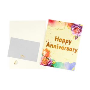 การ์ดป๊อปอัพ 3 มิติ ลายดอกกุหลาบสีชมพู สำหรับงานแต่งงาน วันเกิด วันครบรอบ - Product Image 4