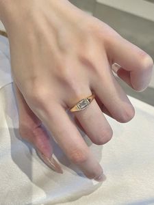 Xinfly Venta al por Mayor INS Au750 Joyería Fina para Mujer, Anillo de Oro Real de 18K con Diamante Cultivado en Laboratorio de 1ct Corte Esmeralda, Regalo Personalizado - Product Image 4