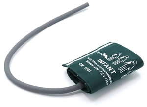 Medizinisches Zubehör Wiederverwendbare Grüne Nylon-NIBP-Manschette Doppelschlauch 10-19cm Säuglings-Blutdruckmanschette für Patientengebrauch - Product Image 5