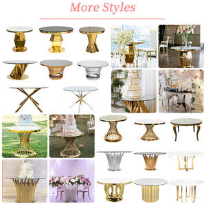 Mesa de Postres Moderna de Metal para Bodas y Fiestas, Desmontable y Ensamblable, Soporte Dorado para Flores, Accesorios de Decoración para Bodas - Product Image 4