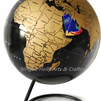 Globe terrestre en PVC pour enfants avec support pour gratter et révéler les cartes du monde, 20 cm, jouet éducatif décoratif