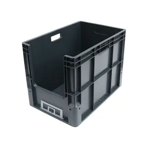 QS High Quality Plastic Bin Industry Open Front Design Storage Box for Easy Picking Plastic Crate