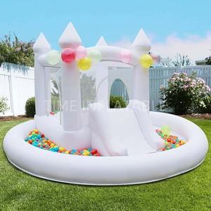 Château gonflable sautant pour la publicité de mariage Videur gonflable personnalisé avec <span class=keywords><strong>toboggan</strong></span> à ballons - Product Image 1