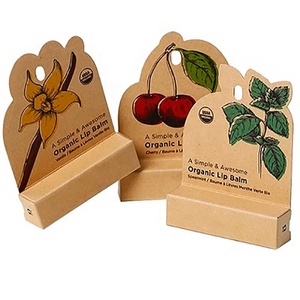 กล่องลิปบาล์มน้ำตาลเคลือบพร้อมสติกเกอร์โลโก้แบบกำหนดเองบรรจุภัณฑ์กระดาษคราฟท์จากโรงงาน - Product Image 4