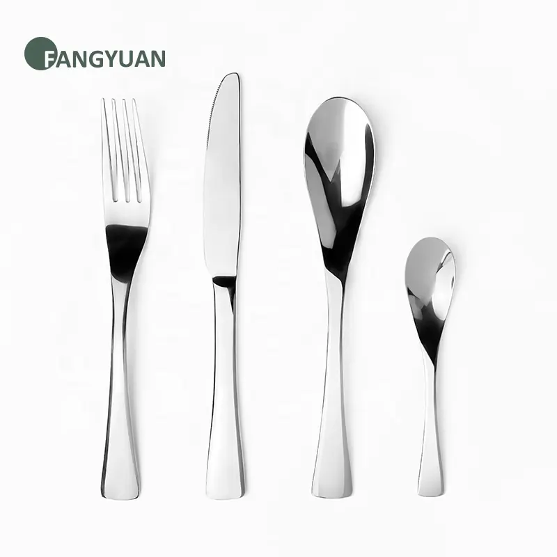 FANGYUAN custom unique handle loyal wedding stainless steel 16pcs 24pcs flatware dinnerware set cutlery with gift box