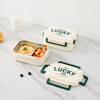 Boîte à lunch Lekfre personnalisée en acier inoxydable mots personnalisés boîte à lunch en acier inoxydable boîte à bento en acier inoxydable boîtier en plastique