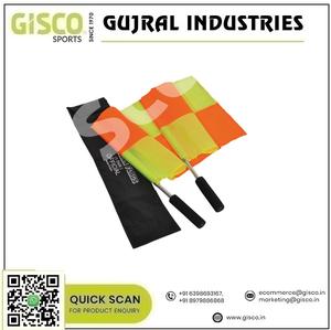 Bandera de juez de línea de eje de aluminio duradero de lujo GISCO 66056 con agarre Hi-Soft y logotipo personalizado de 54cm para venta de exportación - Product Image 2