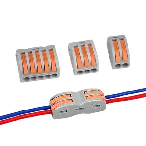 Hot selling fast connector push quick wiring electrical terminal connector orange and grey quick splicing push in wire connector