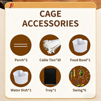 Cage à oiseaux élégante et tendance, cage à oiseaux avec clôture, cage à oiseaux pour calopsite, cage à oiseaux pour perroquet, cage à oiseaux frontale
