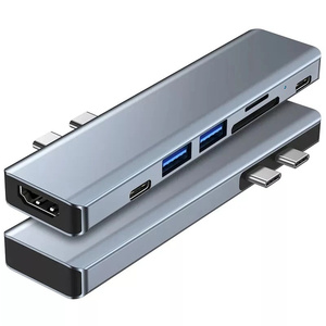 Adaptateur 4k Thunderbolt3 Hub de port de données Pd Hub adaptateur haute vitesse Pd pour <span class=keywords><strong>Macbook</strong></span> /<span class=keywords><strong>air</strong></span> <span class=keywords><strong>M1</strong></span> Hub <span class=keywords><strong>Usb</strong></span> Type <span class=keywords><strong>C</strong></span> Dock 4k - Product Image 1
