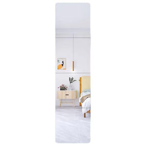 12*12in Acrylic Art <b>Deco</b> Eco-friendly Framed Wall Self Adhesive Square Cuttable Non-Glass Safety Reflective Bathroom <b>Mirror</b> - Product Image 1