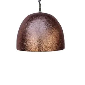 Plafonnier led en Aluminium avec finition en cuivre et or Rose, lampe de plafond effet martelée, nouveauté