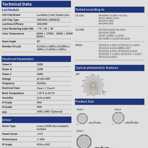 Lampe à haute baie UFO antidéflagrante pour entrepôt isolé 50w 100w 150w 200w LED éclairage antidéflagrant - Product Image 4
