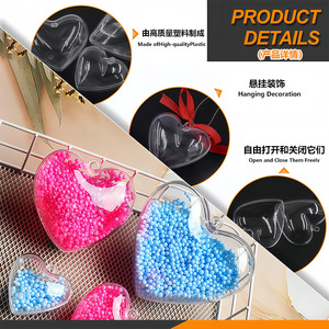 <b>Heart</b> <b>Shaped</b> Transparent Plastic Storage <b>Box</b> For Candy And Gifts Hook Type Injection Molding Acrylic Container Decorative <b>Box</b> - Product Image 4
