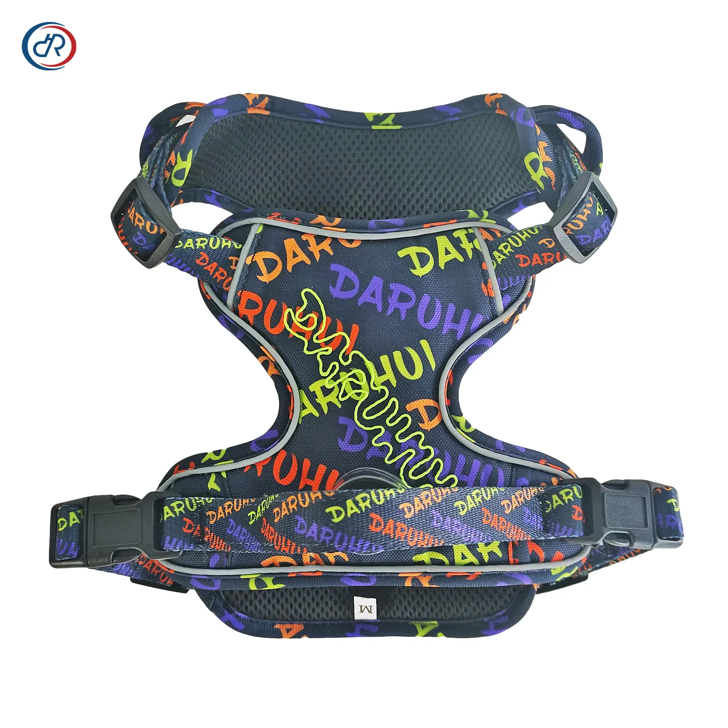 OKKPETS Light Dog Harness No Pull Breathable Heavy Duty Large Light Up Custom Pet Reflective Led Dog Harness