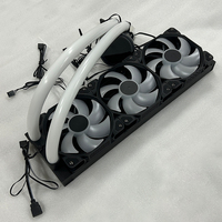 SMD-360-TCB/W Nuevo Enfriador Líquido 360 AIO con Pantalla de Temperatura, Bomba Doble, Alta Eficiencia, Ventilador ARGB para Enfriamiento de CPU