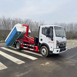 Camión de Basura Dongfeng 4x2 <span class=keywords><strong>con</strong></span> <span class=keywords><strong>Gancho</strong></span> Elevador, Contenedor de 5 Toneladas, Brazo para Contenedores de Basura, para Recolección de Residuos Sanitarios Municipales - Product Image 1
