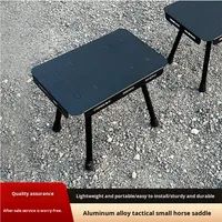 Mini table pliante d'extérieur Tabouret de camping Portable Barbecue Pêche Croquis Chaise Banc Tabouret en aluminium