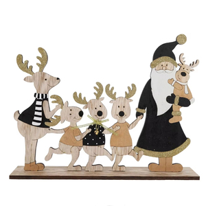 공장 도매 가족 크리스마스 순록 나무 엘크 장식품 크리스마스 휴일 장식 데스크탑 디스플레이 창 - Product Image 4