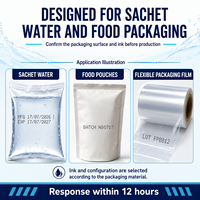 Imprimante jet d'encre CIJ industrielle pour le codage de la date sur les sachets d'eau et les emballages alimentaires, impression de lots MFG EXP au Nigeria