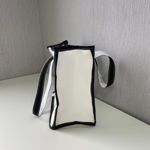 Sac fourre-tout en toile de coton pour femme, grande capacité, avec motif de dessin animé couleur logo personnalisé et fermeture à bouton - Product Image 5