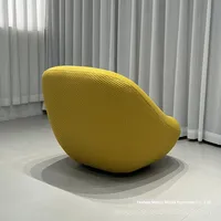 Canapé paresseux moderne Wabi-Sabi à coque rotative en tissu, fauteuil simple de luxe léger, vente en gros personnalisable OEM pour salon