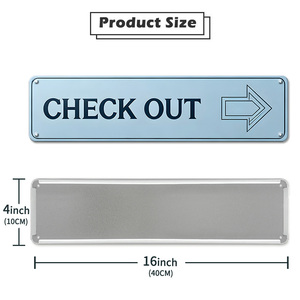Letrero Metálico Plano 2D con 4 Colores y Flecha Direccional, Placa Guía para Recepción de Hotel o <span class=keywords><strong>Motel</strong></span> con Patrón de Flecha Derecha para Vestíbulo o Pasillo - Product Image 2