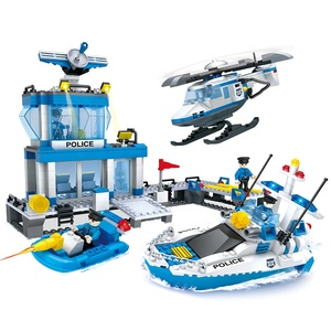 COGO 644 Món Đồ Chơi Xếp Hình Thành Phố Và Máy Bay Trực Thăng Trạm Cảnh Sát Giáo Dục - Product Image 3