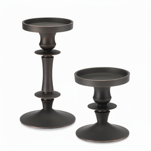 Ensemble de bougeoirs en fer faits à la main pour Noël, design moderne, tailles personnalisées - Éclairage décoratif d'extérieur et d'intérieur - Product Image 1