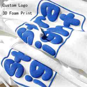 Sweat à capuche oversize de haute qualité, grammage élevé, design épaules tombantes, avec impression en relief de poids lourd, qualité premium pour homme - Product Image 3
