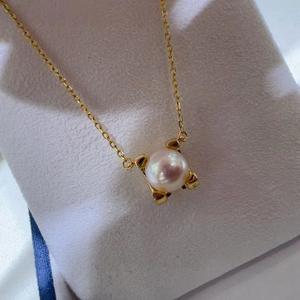 Light Luxury Freshwater <b>Pearl</b> <b>Necklace</b> 10-11mm Niche Fairy Link Road S925 <b>Silver</b> Collarbone Chain Accessory - Product Image 3