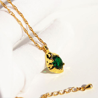 Collier tendance en laiton brillant, écologique et haut de gamme, style simple et personnalisé, pour femme - Vente chaude