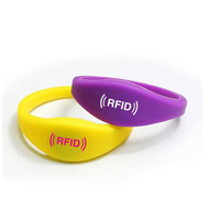 Bracelet en silicone NFC étanche ISO14443A 13,56 MHz avec puces NTAG213/NTAG215 pour contrôle d'accès