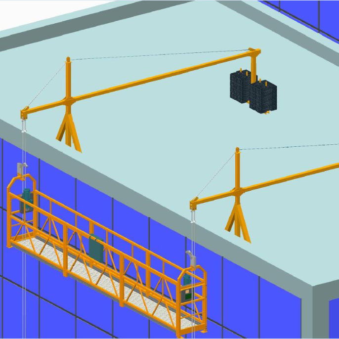 Construcción motorizado cuna pared góndolas cuerda plataforma suspendida para edificios