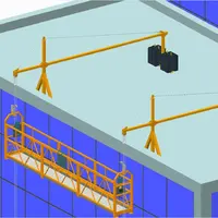 Construção motorizada berço de parede gondolas corda plataforma suspensa para edifícios