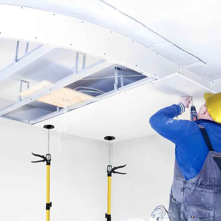 Varilla de soporte telescópica rápida ajustable para gabinete Drywall Jack Cargo Bars Basin