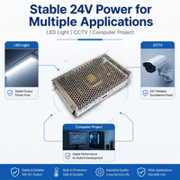 Alimentation électrique AC/DC S-200-24 200W 24V 8.3A, alimentation à découpage 110V/220V avec CE/RoHS pour éclairage LED, vidéosurveillance et projets informatiques