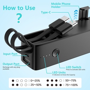OEM Mini 5000mah Power Bank Câble intégré Cadeau promotionnel 1200mAh <span class=keywords><strong>Batterie</strong></span> portable mince de voyage pour téléphones - Product Image 2