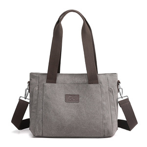 Women's <b>Canvas</b> Shoulder <b>Bag</b> Fashion Crossbody Handbag Retro <b>Large</b> Capacity <b>Bags</b> Multi Pocket Zipper Casual Tote <b>Bags</b> - Product Image 1