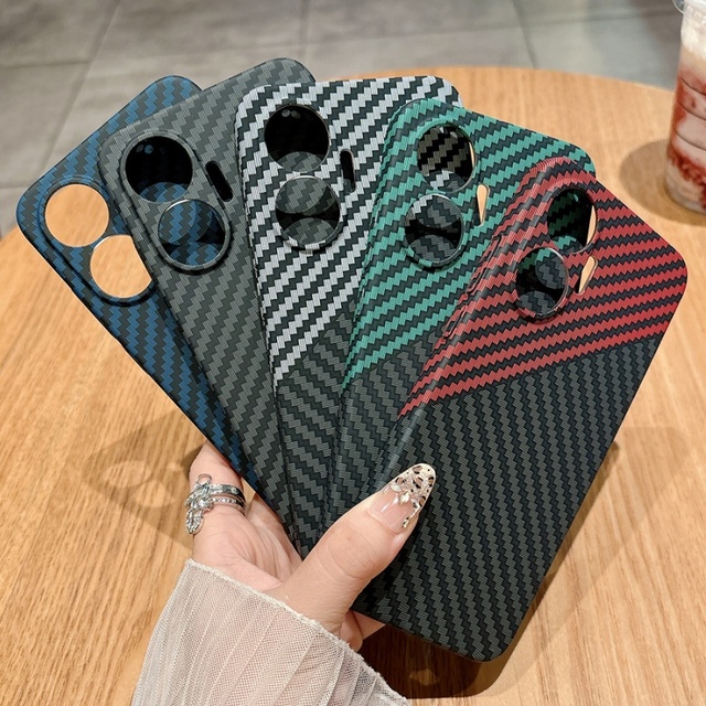 For Xiaomi Redmi Turbo 4 Pro / Poco F7 Case Ultra Thin Luxury Carbon Fiber Texture PC Hard Back Lens protection Cover Cover