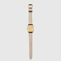 Montre de couple élégante et luxueuse pour femme, boîtier carré en alliage doré, chiffres romains, bracelet en cuir, légère, mouvement à quartz, aiguilles