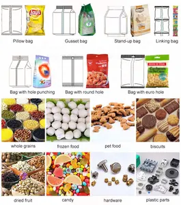 CE Approval Automatic Grain Roasted Nuts Walnut Seeds Pistachio Weighing Multifunction Peanut Bean Fruits Packing Machine