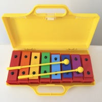 Rainbow 8 Tones Xylophone Musical Instrument Metal Handheld Xylophone for Kids