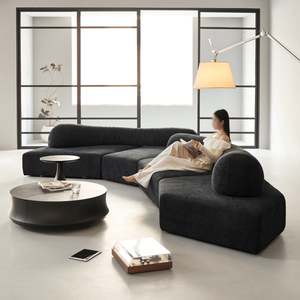 <b>Large</b> Villa Hotel Full Sponge Rock Sectional Set Vacuum Integrated Compression Irregular Module Combination Modern Style - Product Image 3