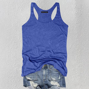 Camiseta sin mangas personalizada con estampado 2026 para mujer, cuello redondo, sexy, fresca, informal, estilo urbano, lisa - Product Image 3