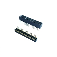 Conector PCB Circular Interconectable de Doble Fila SMD Hembra de 1.27, 2.0, 2.54 mm, Altura de 5.0 mm, Latón Chapado en Oro, 250V 1-3A