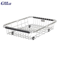 Égouttoir à vaisselle en fil métallique pour armoire, organisateur de comptoir de cuisine multifonctionnel, panier de séchage rectangulaire pour vaisselle